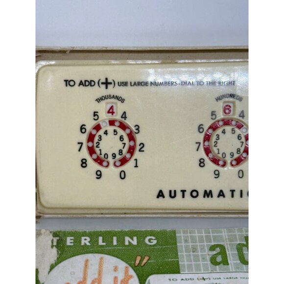 VTG Sterling Dial-A-Matic Automatic Adding Machine 8" No Pick w/ Box Collectible - Picture 3 of 9